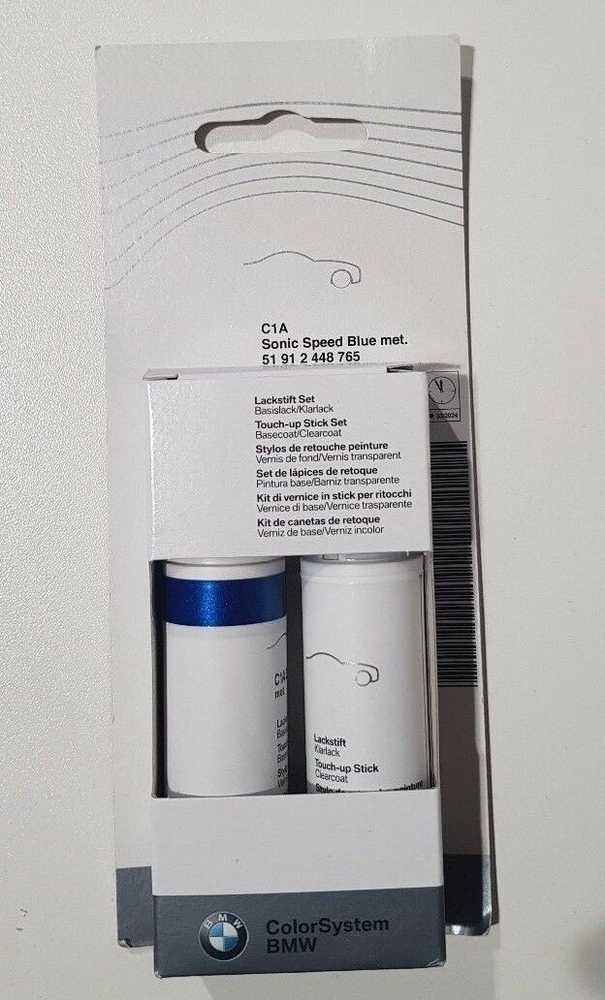 BMW pieštukų rinkinys 2 x 12 ml Sonic Speed Mėlyna Metallic C1A 51912448765 Originali