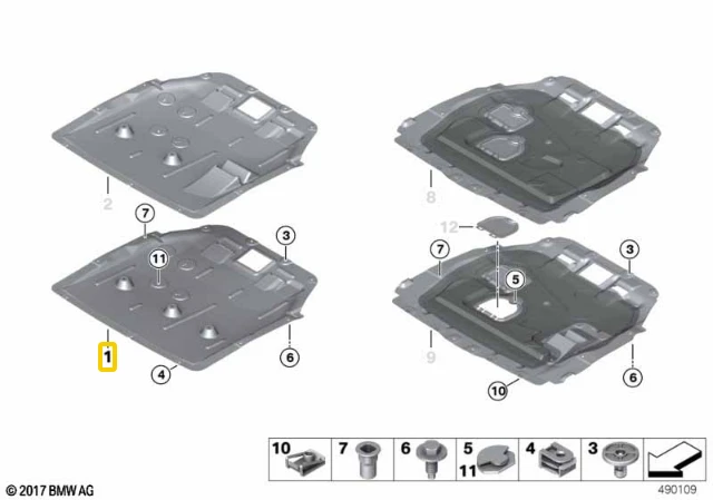 BMW Poantažo Apsauga F45 F46 F48 F39 Originalus 51757343142