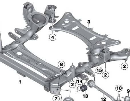 BMW priekinė apatinė valdymo svirtis kairėje 31106787673 originali