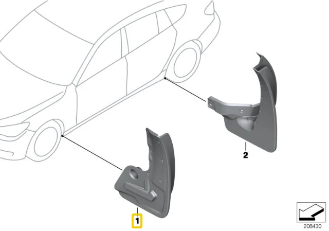 BMW Priekiniai Dulksčių Apsaugos 5 F07 GT F07 GT LCI Originalus 82162155846