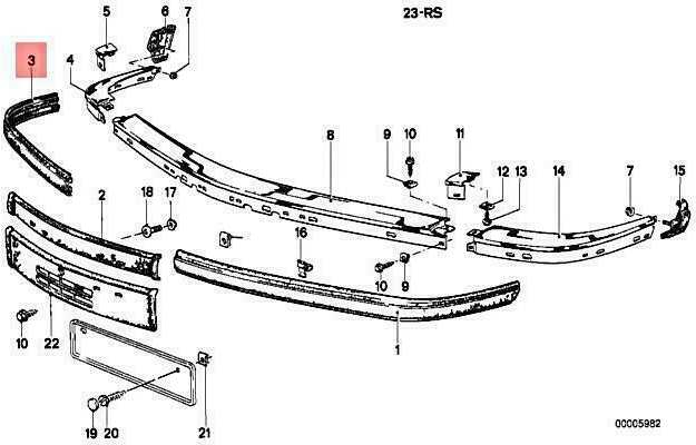 Bmw Priekinio Bamperio Apdaila 7 E23 1976 1986 Originalus 51111900192