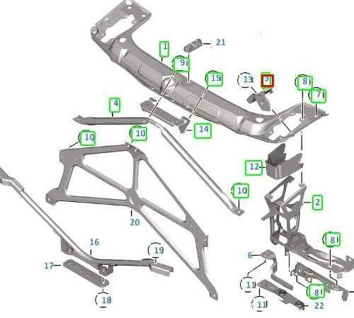Bmw Priekinio Kairiojo Žibinto Laikiklis 3 F34 Gt 51117294915