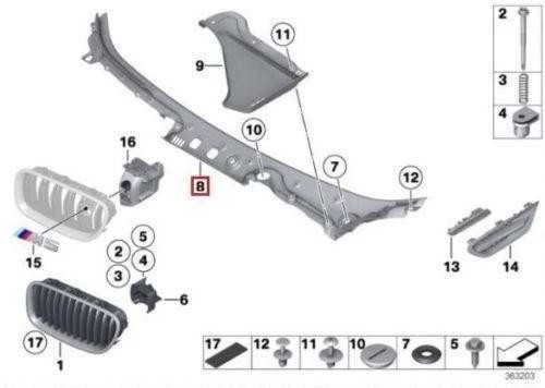 Bmw Priekinio Stiklo Skydelis Dangtelis F10 F11 Originalus 51717203125