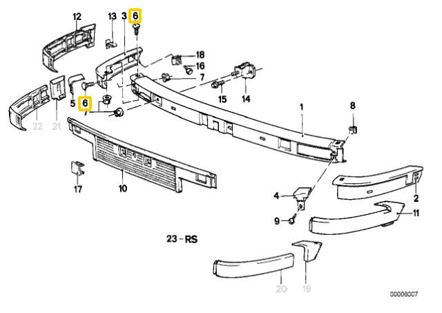 BMW Priekinis Bamperio Tvirtinimo Staudžių Varžtas Originalus 51121843029
