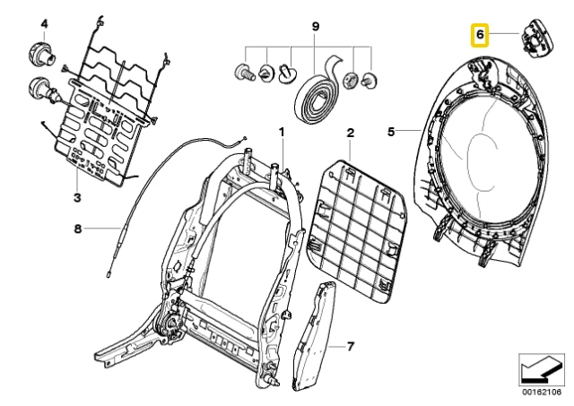BMW Priekinis Dešinysis Sėdymo Vietos Rėmo Rankena MINI R56 R55 R57 Originalus 52102754766