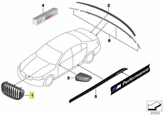 BMW Priekinis Grotas Juodas G11 G12 2014 2019 Originalus 51712412424
