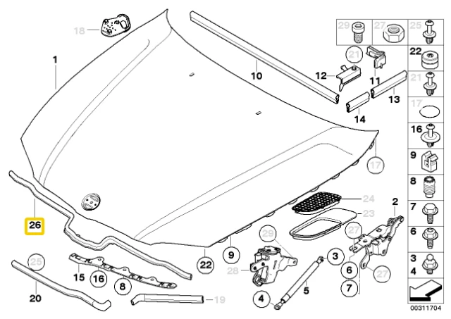 BMW Priekinis Įranga Modulio Apsauga Originalus 51767060562