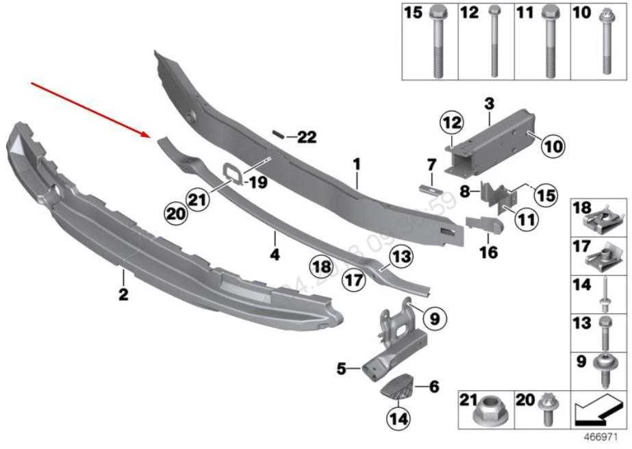 BMW Priekinis Kryžminis Elementas F20 F21 51118050735 Originalus 51118050735