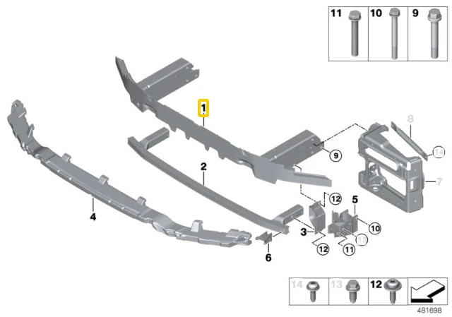 Bmw Priekinis Nešikas X3 G01 X4 G02 Originalus 51117399911