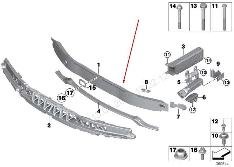 BMW Priekinis Stabdžių Montavimo Priedas F30 F31 F32 F33 F34 F36 Originalus 51117275178