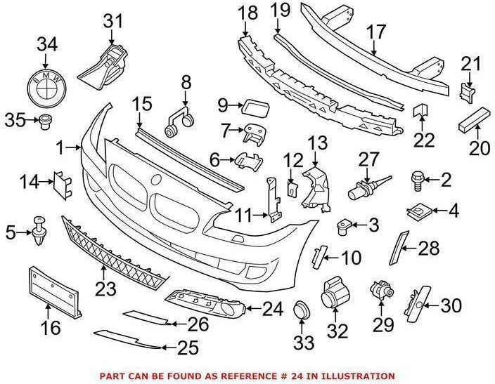 BMW Priekinis Stiklo Šviesų Grotelė Dešinė 5 F07 GT LCI Originalus 51117331674