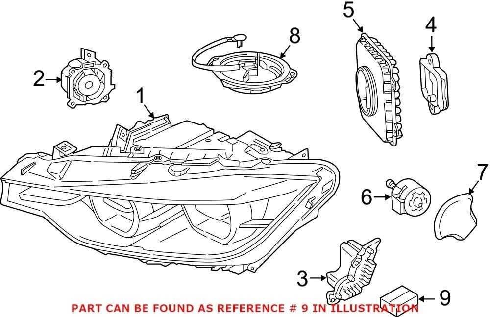 BMW F30 F31 LCI priekinių žibintų restauravimo rinkinys Mažų dalių rinkinys Originalus 63117419610