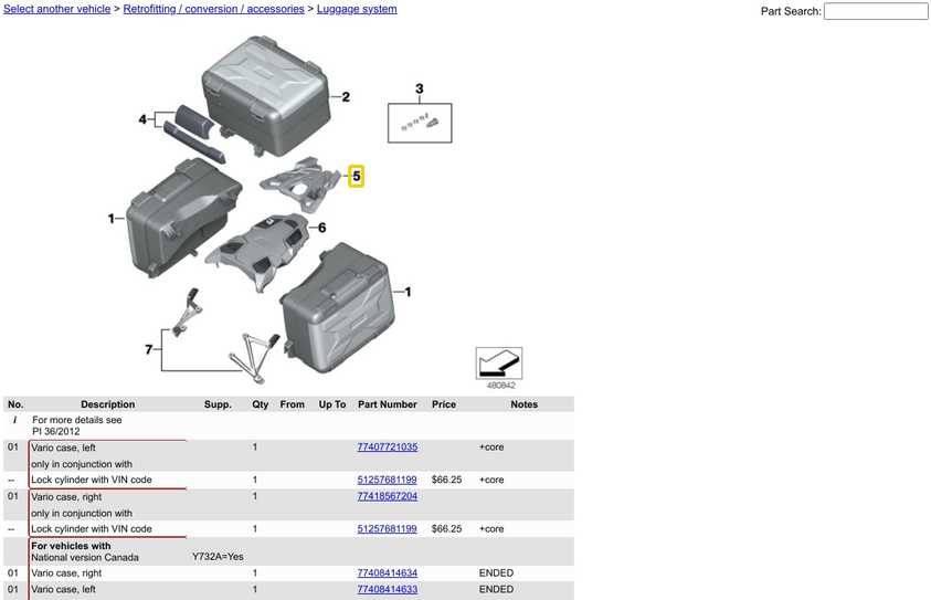 BMW R 1200 GS K50 stogo bagažinė Vario topcase 77448523743 Originali