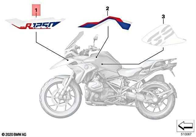 BMW R 1200 GS R 1250 GS Priekinis Rato Dangtelis Kairys Originalus 51149457651
