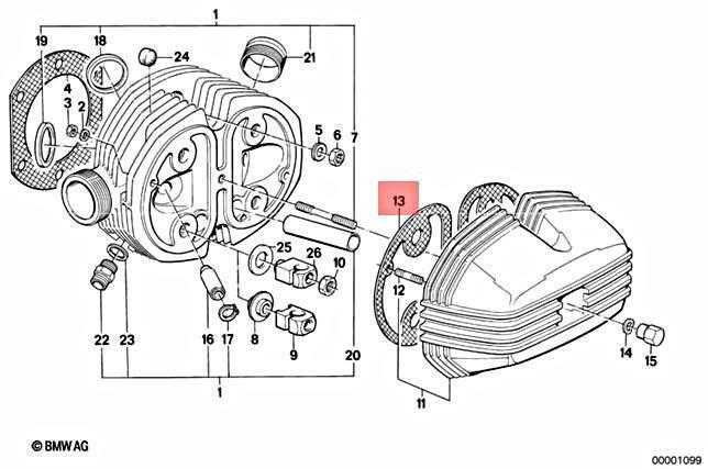 Bmw R 50 R 60 R 75 R 80 Gasket Originalus 11121338426