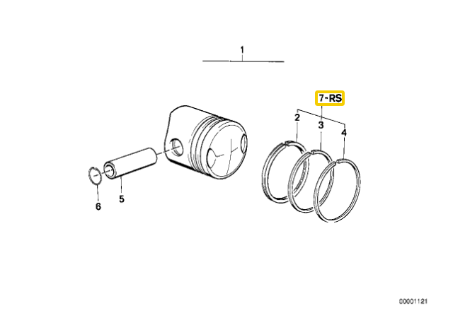 Bmw R 65 R 80 Pistonu Žiedai Originalus 11251337401