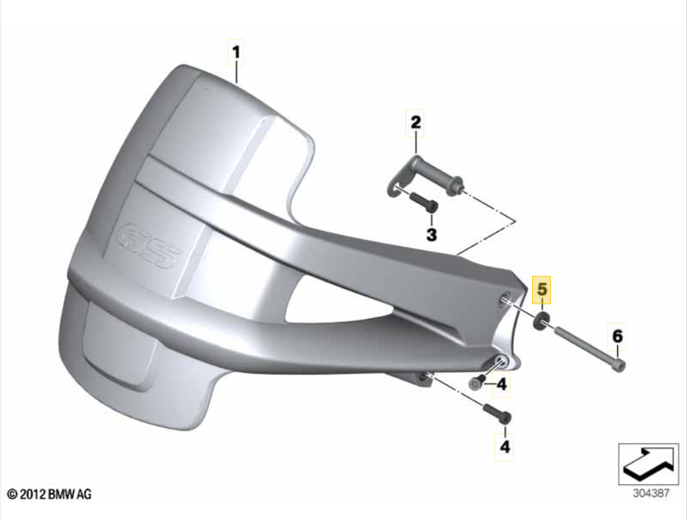 BMW R1200GS kištuko apsaugas galinis Adventure Original 46628543238