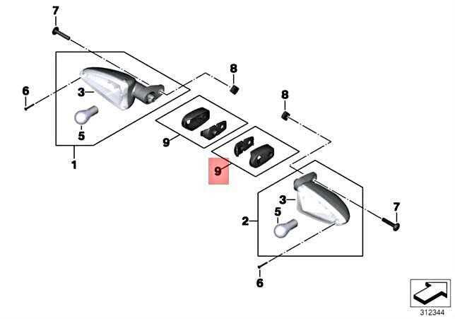 BMW R13 adapterio posūkių indikatoriaus laikiklis originalus 63237723439