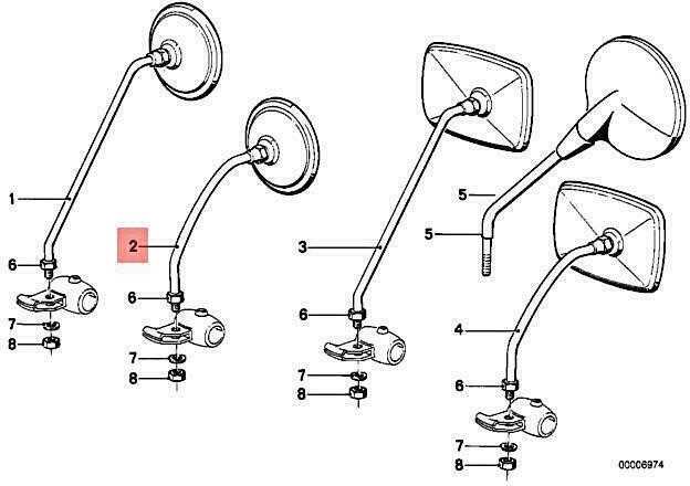 BMW R50 dešinysis veidrodėlis Originalus 51161231693