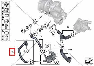 BMW R55 R55N R56 R56N R57 turbokompresoriaus aušinimo skysčio žarna Originali 11537565432