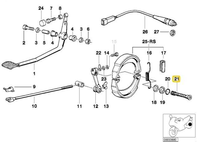 BMW R65 R80 R100 galinio stabdžio kumštelis originalus 35212310896
