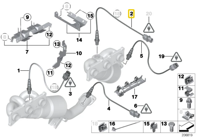Bmw Reguliavimo Lambda Probe E87 E90 E91 E92 E93 E60 E61 E63 E64 E65 Originalus 11787537984