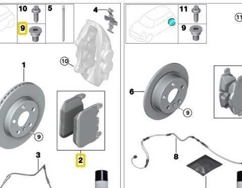 BMW Remonto Rinkinys Stabdžių Trinkelės Be Asbesto 3 G20 G21 G30 Originalus 34116888457
