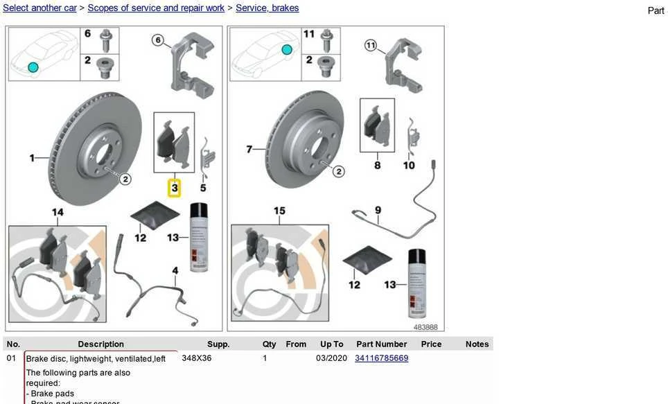 BMW Remonto Rinkinys Stabdžių Trinkelės Be Asbesto 5 F10 F11 F07 Originalus 34116851269