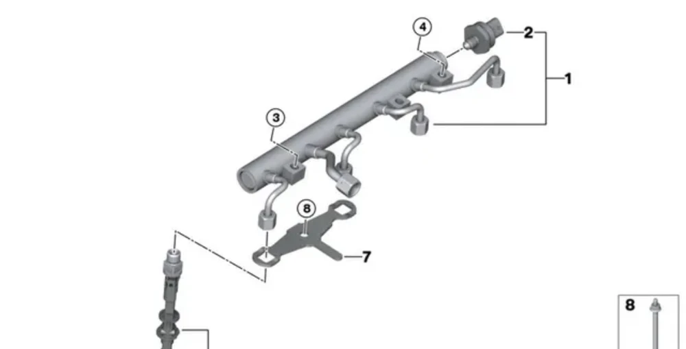 BMW RP injector Originalus 13647852362 5' G30 (07/2018 — 12/2019) 5' F90 M5 (01/2016 — 12/2019) 7' G11 LCI (01/2018 — 12/2019) 7' G12 LCI (01/2018 — 12/2019) 8' G14 (10/2017 — 12/2019) 8' F91 M8 (11/2017 — 12/2019) 8' G15 (10/2017 — 12/2019) 8' F92 M8 (11/2017 — 12/2019) 8' G16 Gran