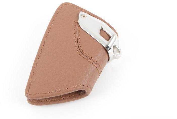 BMW Saddle Brown Leather Key Case FOB Holder 1 F40 3 G20 5 G30 Originalus 82292408818