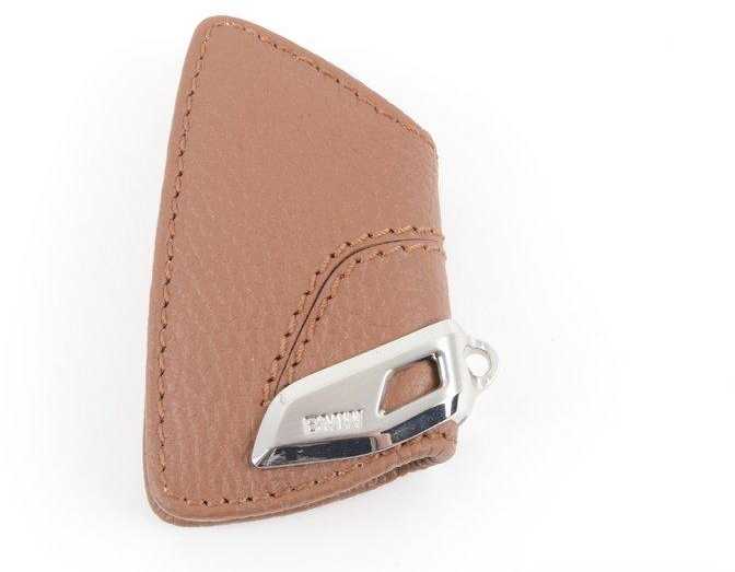 BMW Saddle Brown Leather Key Case FOB Holder 1 F40 3 G20 5 G30 Originalus 82292408818