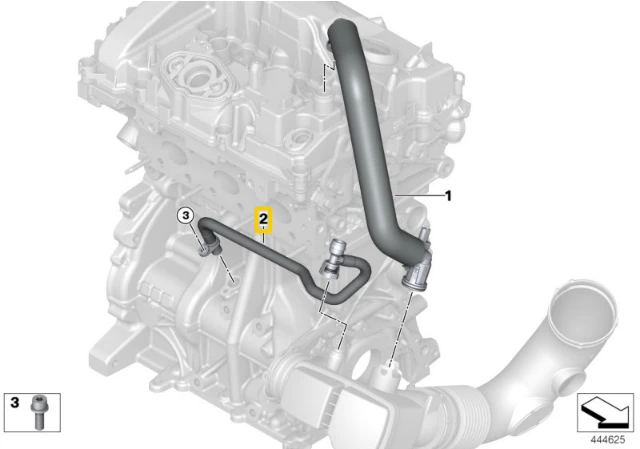 BMW Scavenge Oro Šakutė F20 F21 F22 F23 F30 F31 F32 F36 Originalus 11158608766