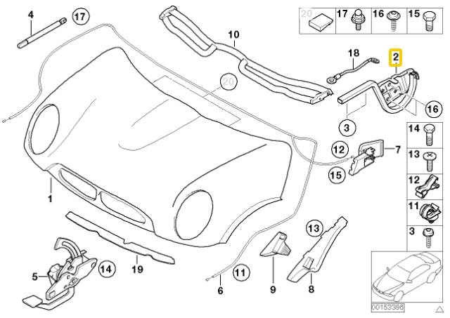 BMW Scharnier Frontklappe Kairysis MINI R50 R53 R52 41617037434