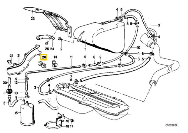 Bmw Schlauchhalter E30 E36 E46 E34 E24 E32 E38 Z3 Z8 Originalus 13311287351