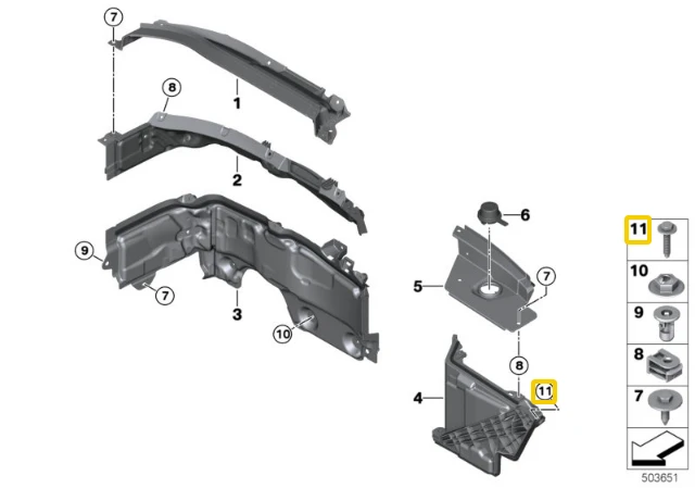 BMW Sechskantschraube F40 F45 F48 X1 X2 MINI F56 F54 F57 Originalus 51719908456