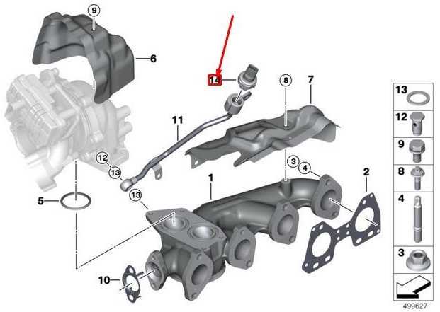 BMW Sensor Abgasdruck 1 F20 F21 F40 2 F22 F23 F44 F45 F46 3 F30 F31 G20 Originalus 13628570936