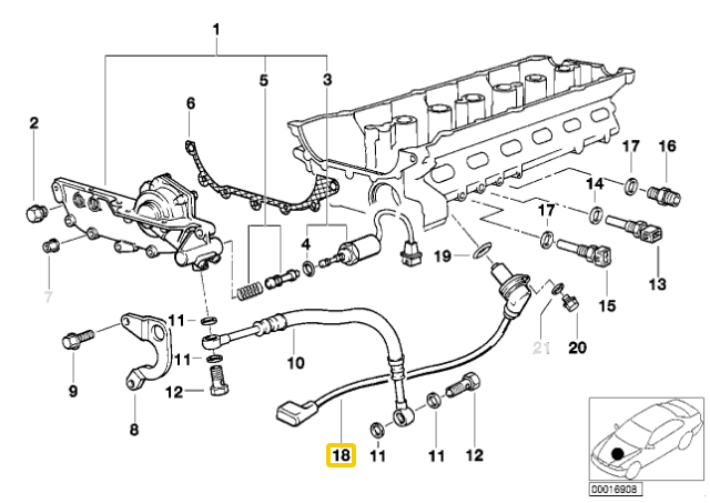 Bmw Sensoris 3 E36 5 E34 Originalus 12141730028
