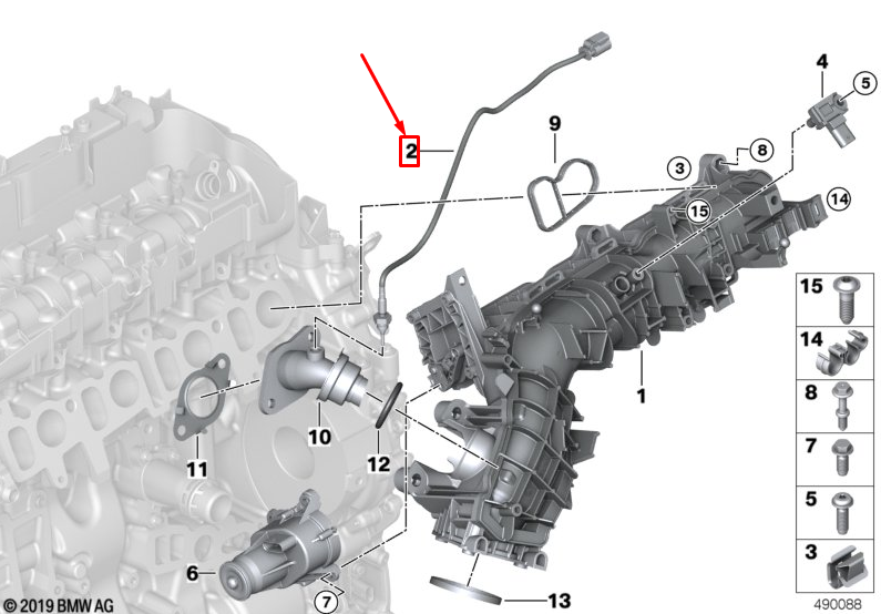 Bmw Sensorius Temperatūra F20 F21 F22 F23 F30 F31 F32 F33 F34 F36 Originalus 13628490101