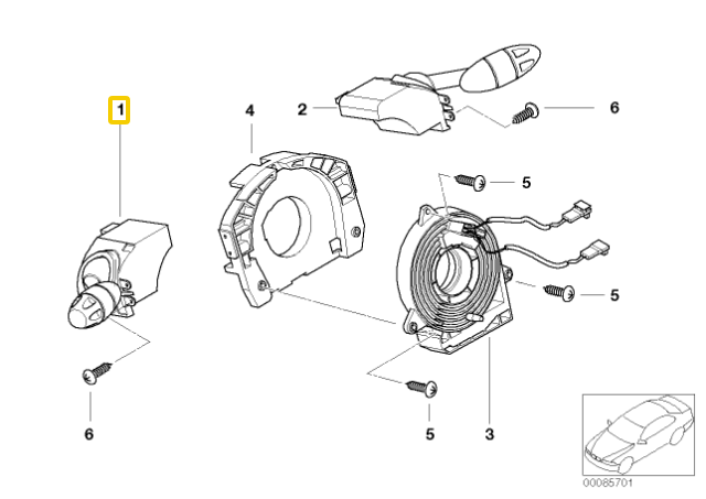 BMW Signalo Svetimo Perjungiklis Mini R50 R53 Originalus 61316946959