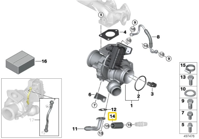 BMW Šlaunis 1 E81 E87 E90 E91 11427795976 Originalus 11427795976