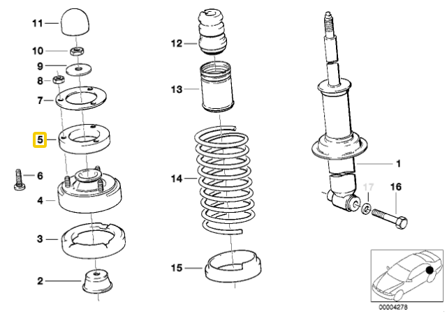 Bmw Šokio Slėginimo Adapteris 5 E34 7 E32 Originalus 33521091694