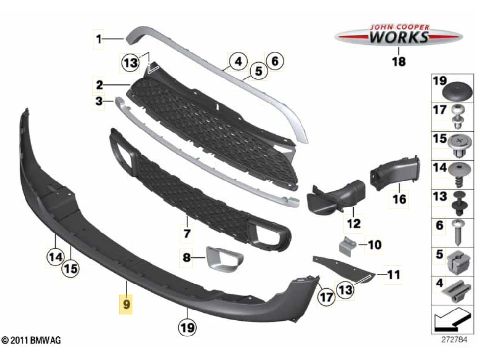 Bmw Spoileris Mini R56 R55 R57 2009 2015 Originalus 51117255108