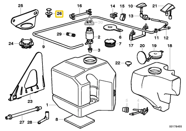 BMW Spreizniet E36 E34 G30 F90 M5 Originalus 61131378641
