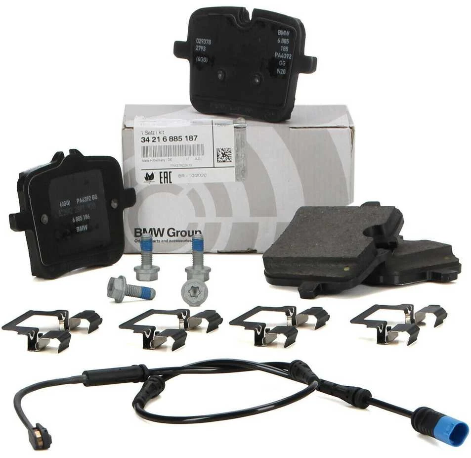 BMW X5 G05 X5M F95 X6M F96 X7 G07 M50i Galiniai stabdžių trinkelės originalios 34216885187