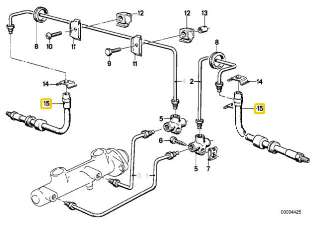 Bmw Stabdžių Žarna 5 E28 6 E24 Originalus 34321159901