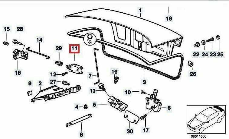 Bmw Stellantrieb Heckklappe E36 Z3 67118361140
