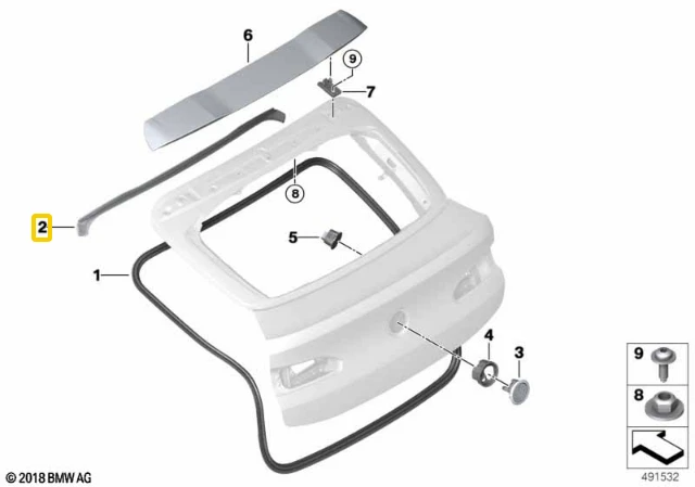 Bmw Stogos Sijonimo Dangos X4 G02 X4 M F98 Originalus 51767424402