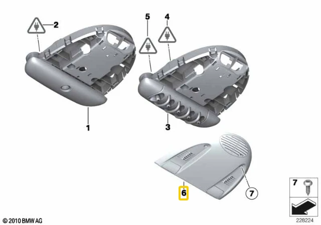 BMW Stogų Valdymo Pulto Dangtelis MINI R56 R55 Originalus 61319231819
