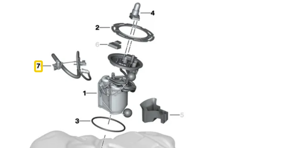 BMW Sucking jet pump Originalus 16118485076 5' G30 (07/2018 — 12/2019) 8' G14 (10/2017 — 12/2019) 8' G15 (10/2017 — 12/2019) 8' G16 Gran Coupé (05/2018 — 12/2019)