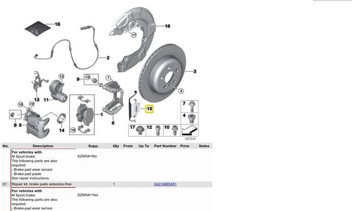 BMW suportų laikiklio dizaino spaustukas M Sport Brake 34206881294 Naujas originalus